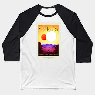 Kepler 16b, Travel Poster Baseball T-Shirt